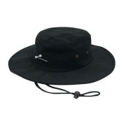 Brushed Heavy Cotton Hat (Black) with white logo